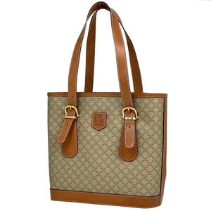 Celine Macadam tote bag handbag canvas beige